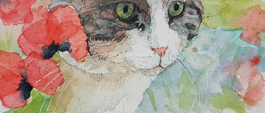 Poppy and Tabby Painting by Paul Lovering
