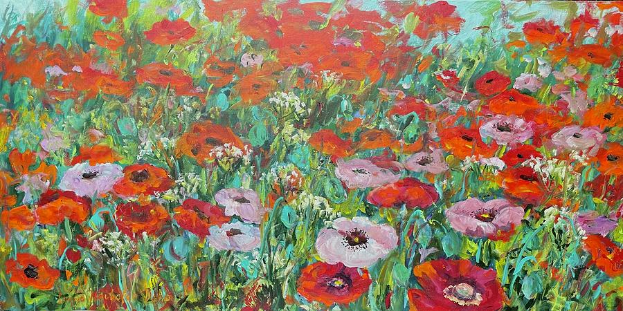 Poppy Crazieness Painting by Ingrid Dohm