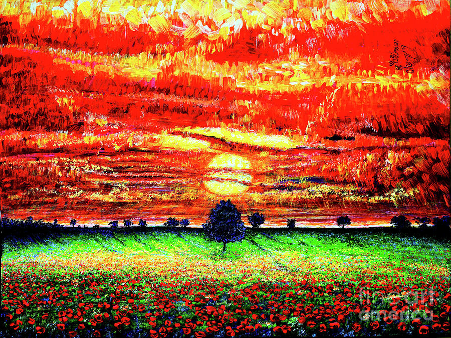 Poppy Field #2 Painting by Viktor Lazarev