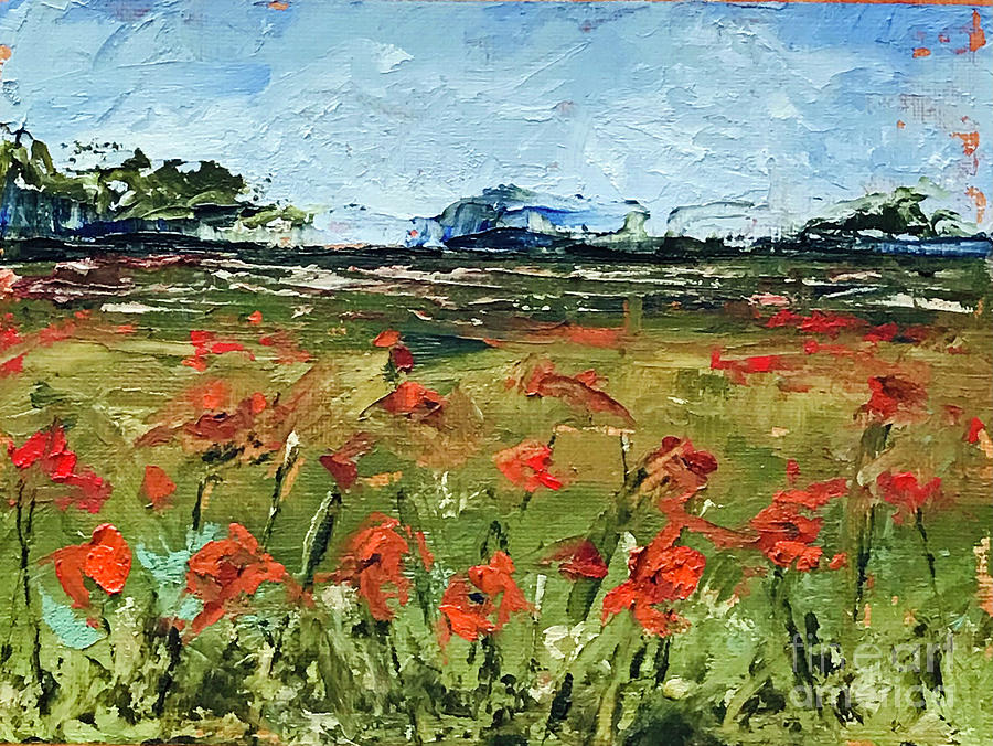 Poppy Field III Painting by Patricia Caldwell