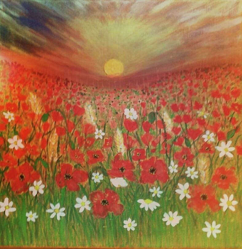 Poppy field Painting by Miglena Kostova - Fine Art America