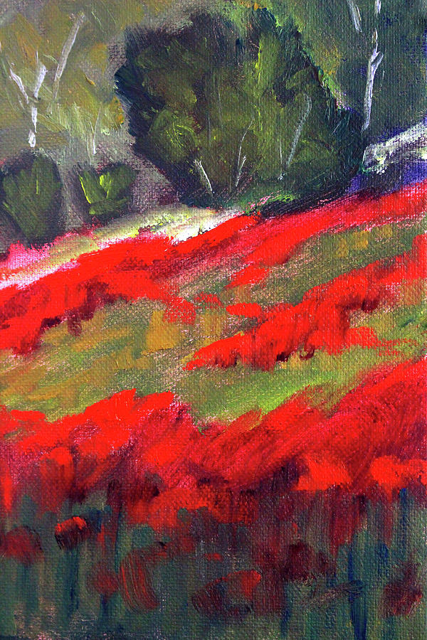 Poppy Field Painting by Nancy Merkle