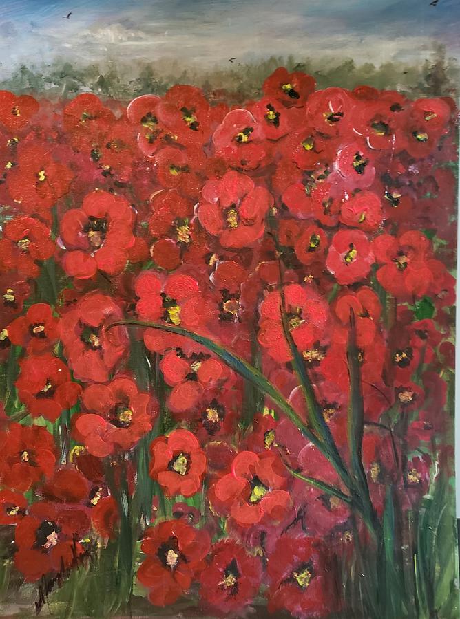 Poppy Fields Painting by Margaret King - Fine Art America