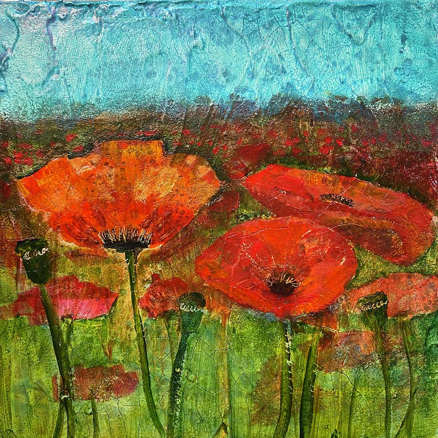 Poppy Fields Painting by Tonja Opperman