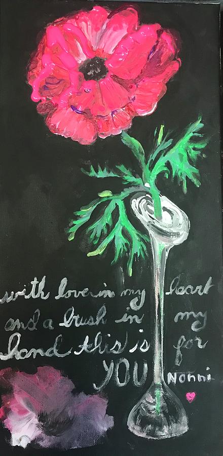 Poppy for you Painting by Barbara Szlanic