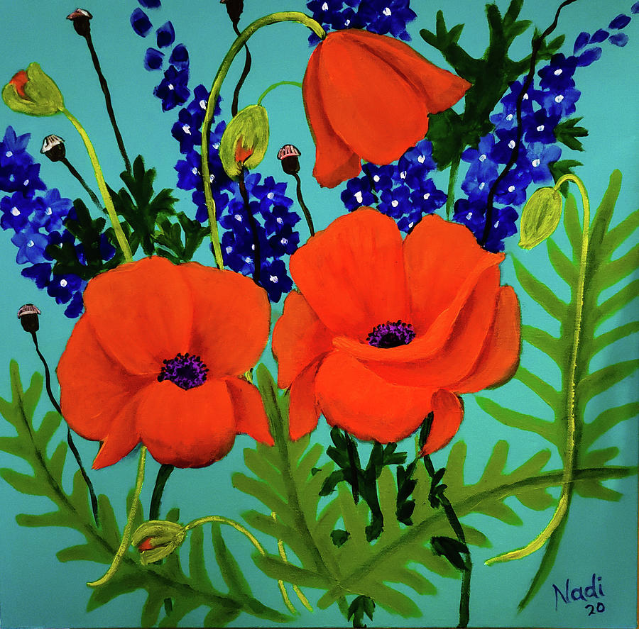 Poppy Glory Painting by Renate Wesley