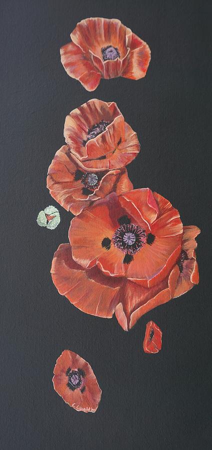 Poppy Group Painting by Elissa Ewald