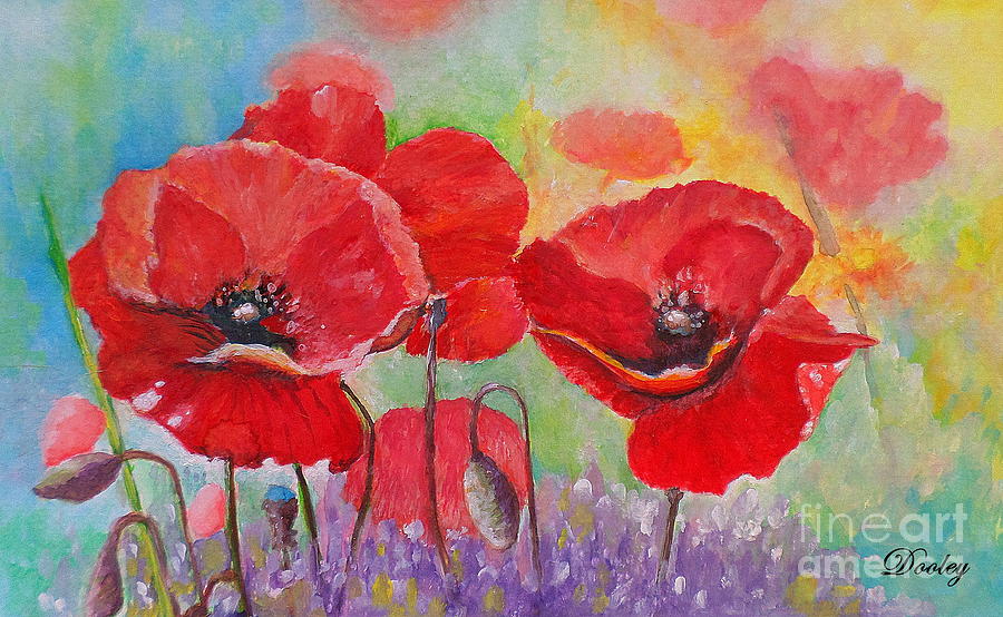 Poppy Love Painting by Fine Art By Edie