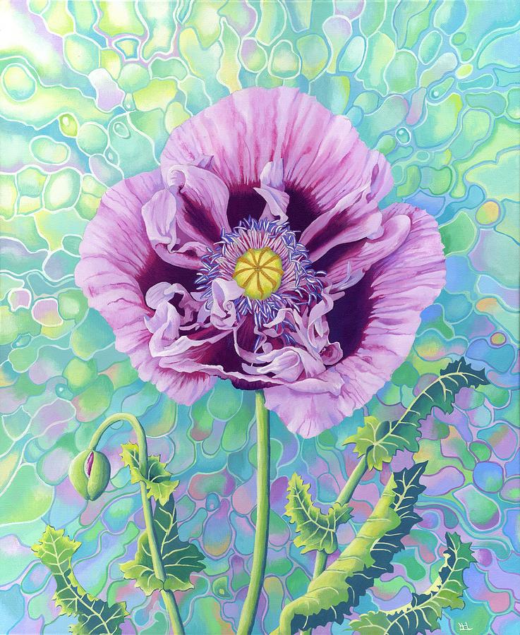 Poppy Millefiori Painting by Lynne Henderson