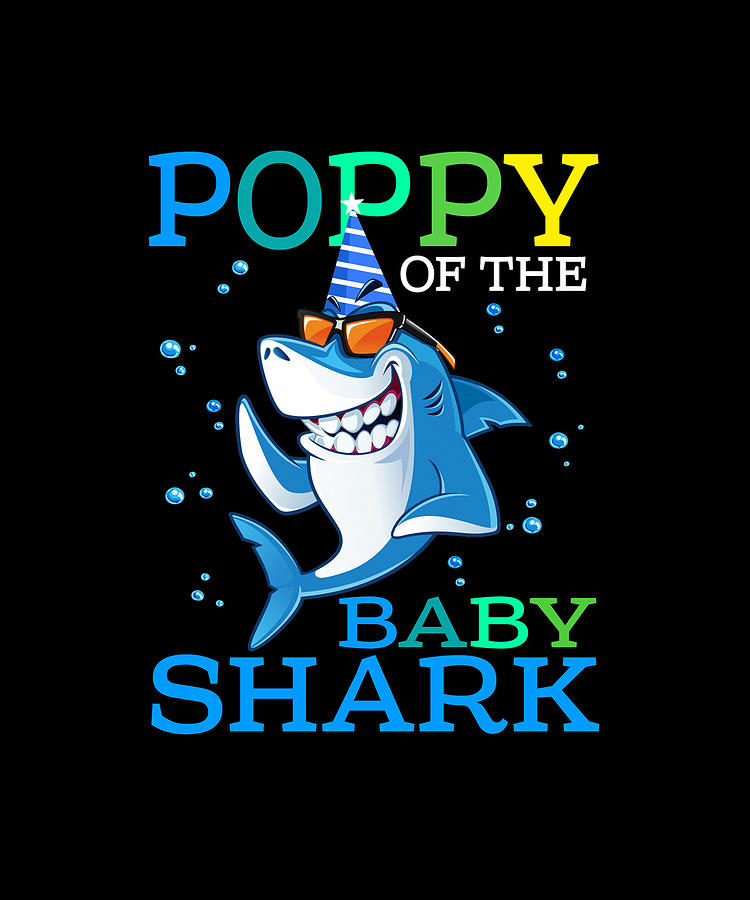 POPPY Of The Baby Shark Birthday Brother Shark Shirt Drawing by ...