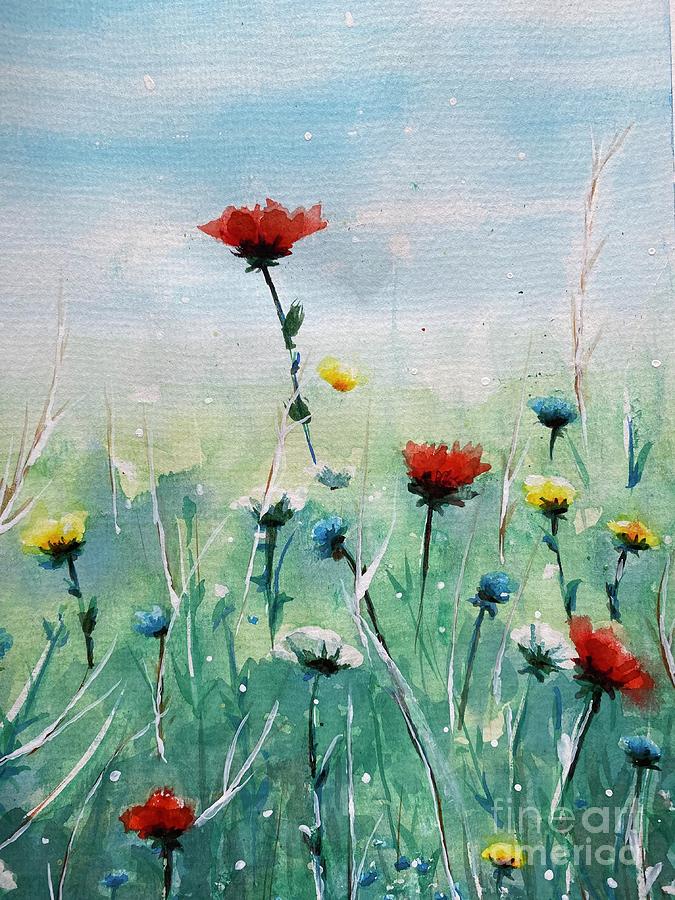 Poppy season Painting by Sharron Knight
