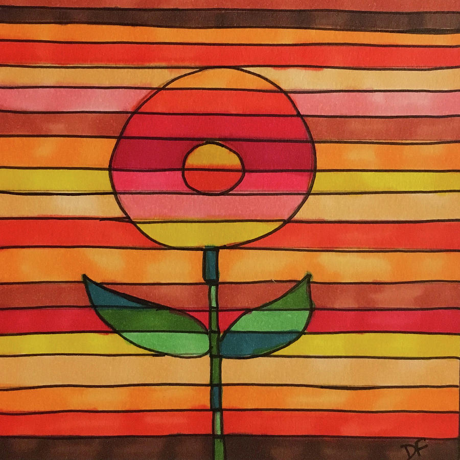 Poppy Sunset Painting by Dora Ficher