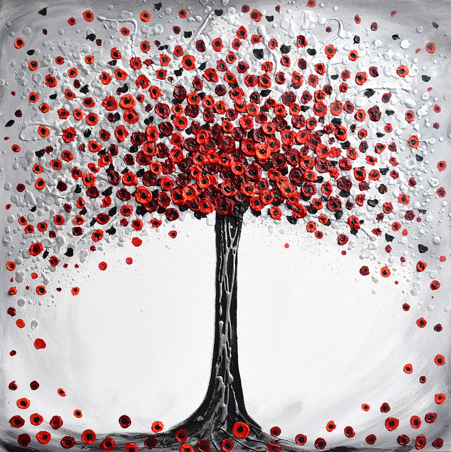 Poppy Tree Painting by Amanda Dagg Poppy Tree Painting by Amanda Dagg