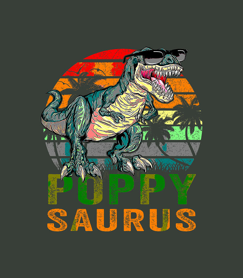 Poppysaurus T Rex Dinosaur Poppy Saurus Family Digital Art by Blaine ...