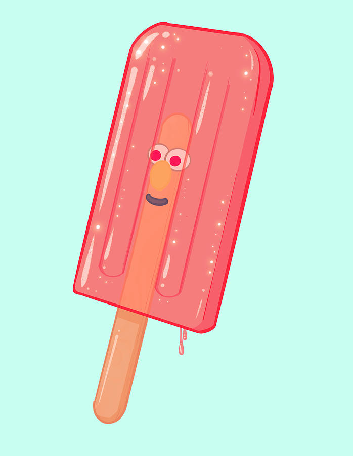 Popsicle Stickley Drawing by Ludwig Van Bacon
