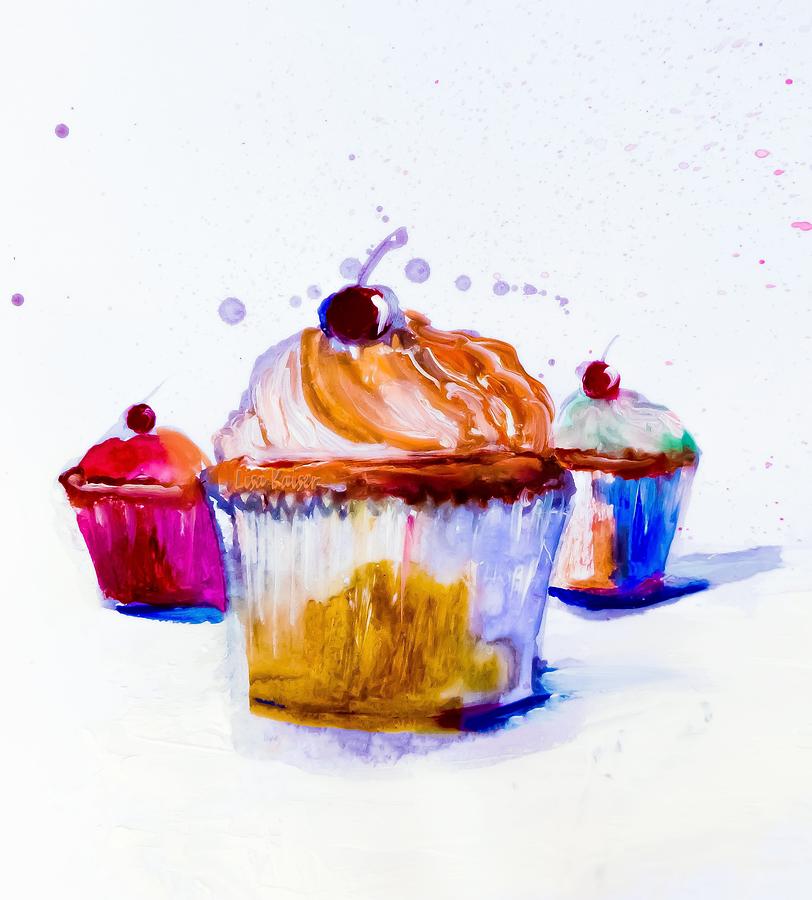Popular Cupcake Painting by Lisa Kaiser