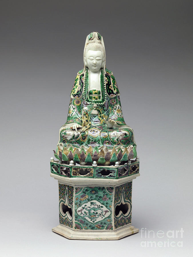 Porcelain Bodhisattva Sculpture by Granger