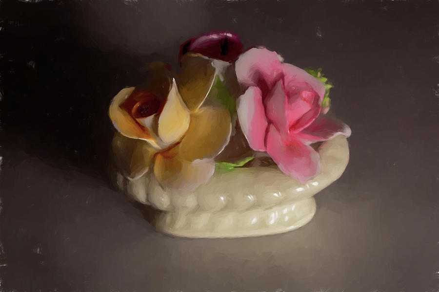 Porcelain Flowers Mixed Media by Alison Frank