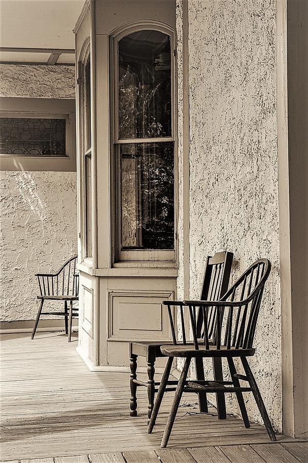 Porch Chairs1-2 Photograph by John Linnemeyer