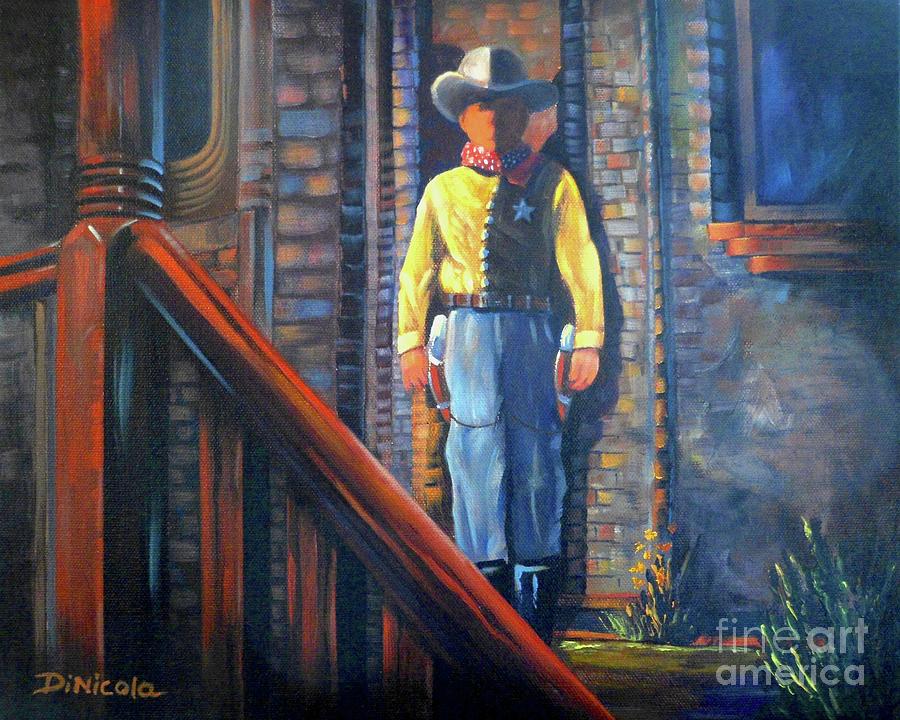 Porch Cowboy Painting by Anthony DiNicola
