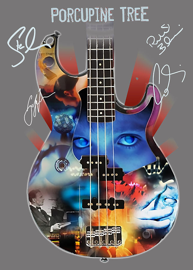 Porcupine Treerock Band Guitar Signature Digital Art By Cung Trang Le Fine Art America 