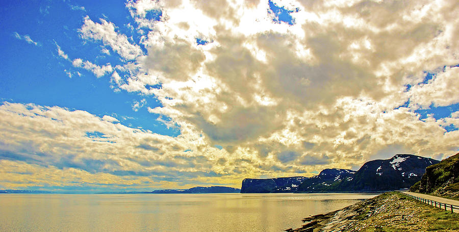 Porsangenfjord near Ytre Svartvikka Photograph by Les Hutton