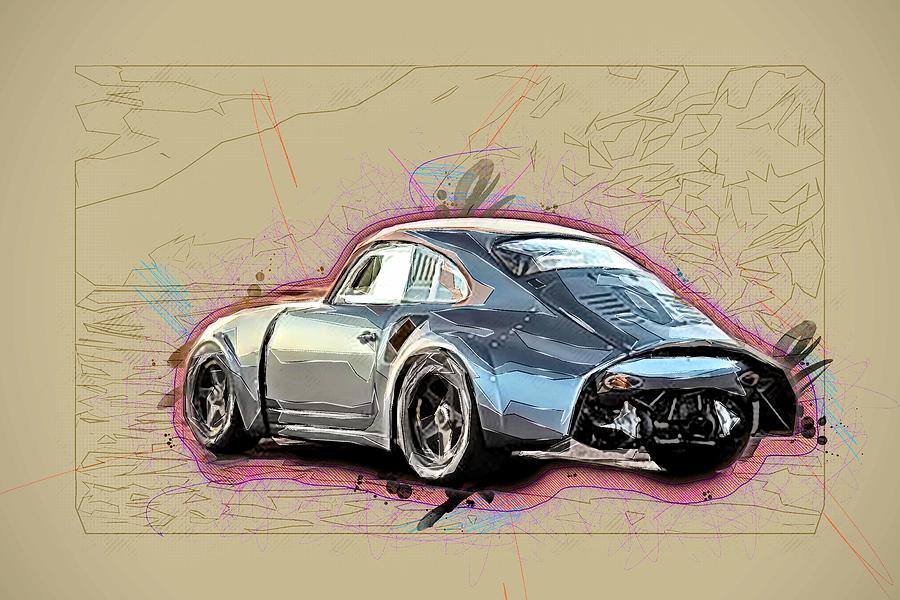 Porsche 356 Rsr Back 2019 Cars Supercars 1960 German Mixed Media By Ola ...