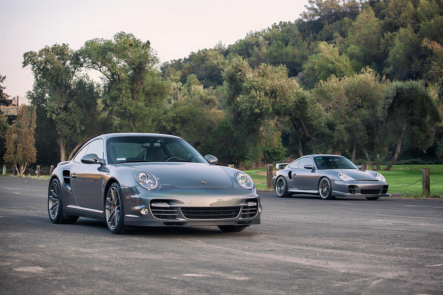 #Porsche 911 #997 #TurboS and #996 #GT2 #Print Photograph by ItzKirb Photography