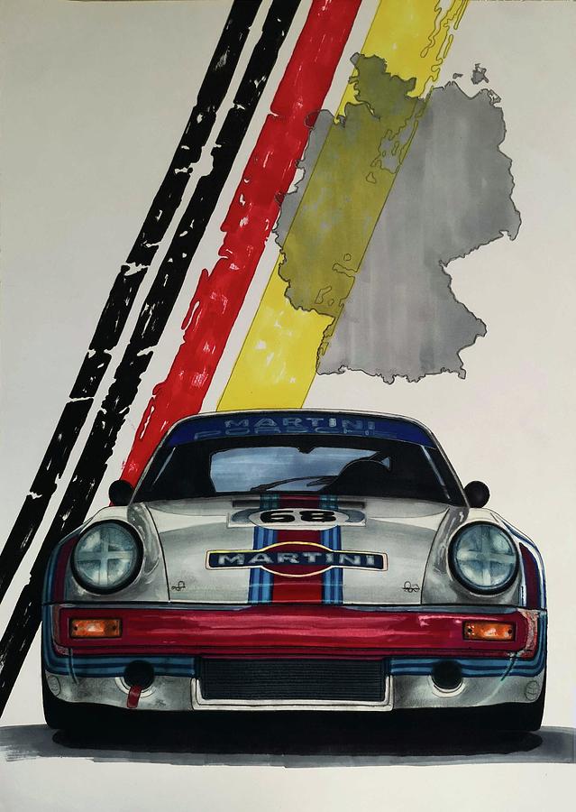 Porsche 911 Carrera Martini Racing Mixed Media by Andra Mihai - Fine Art  America