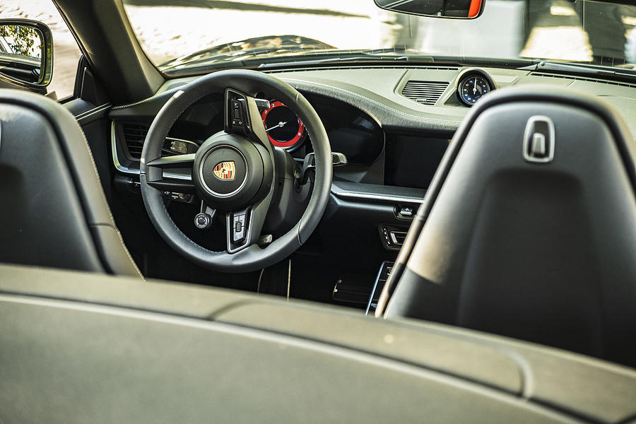 Porsche 911 Carrera S Cabriolet sports car interior Photograph by Sjo