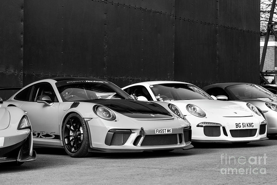 Porsche 911 Cars Monochrome Photograph by Tim Gainey - Fine Art America