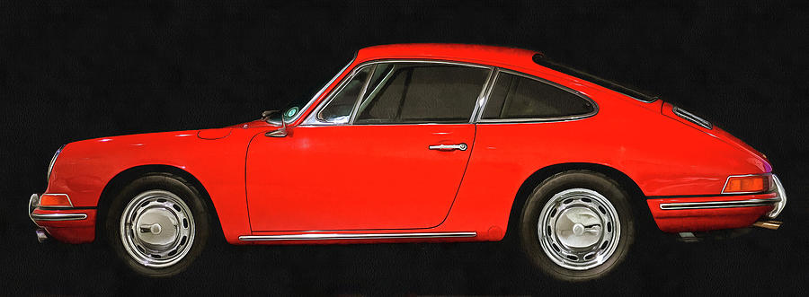 Porsche 911 Classic Car Digital Painting Painting by Matthias Hauser