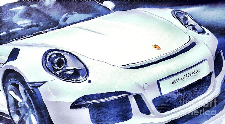  Porsche 911 GT3 RS Sport Car Painting by Stefano Senise
