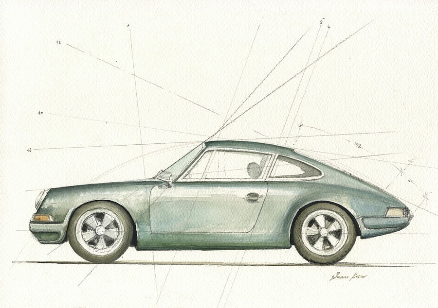 Porsche 911 Painting by Juan Bosco
