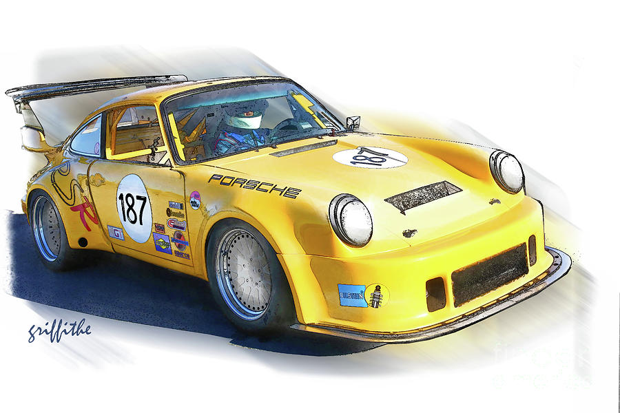 Porsche 911 RSR Digital Art by Tom Griffithe