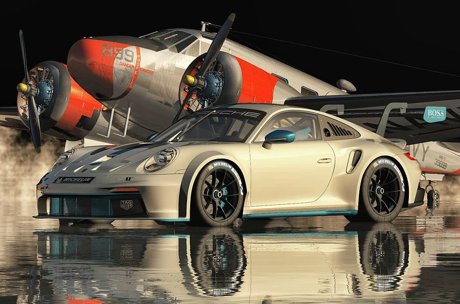 Porsche 911GT 3 RS - The High Speed Racing Car Digital Art by Jan Keteleer