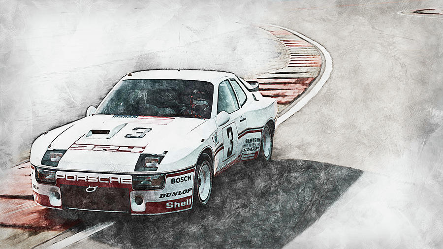 Sports Painting - Porsche 924 gtp - 08 by AM FineArtPrints