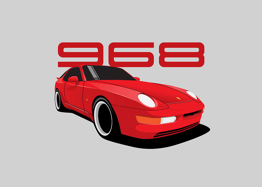 Porsche 968 Digital Art by John Cassella - Fine Art America