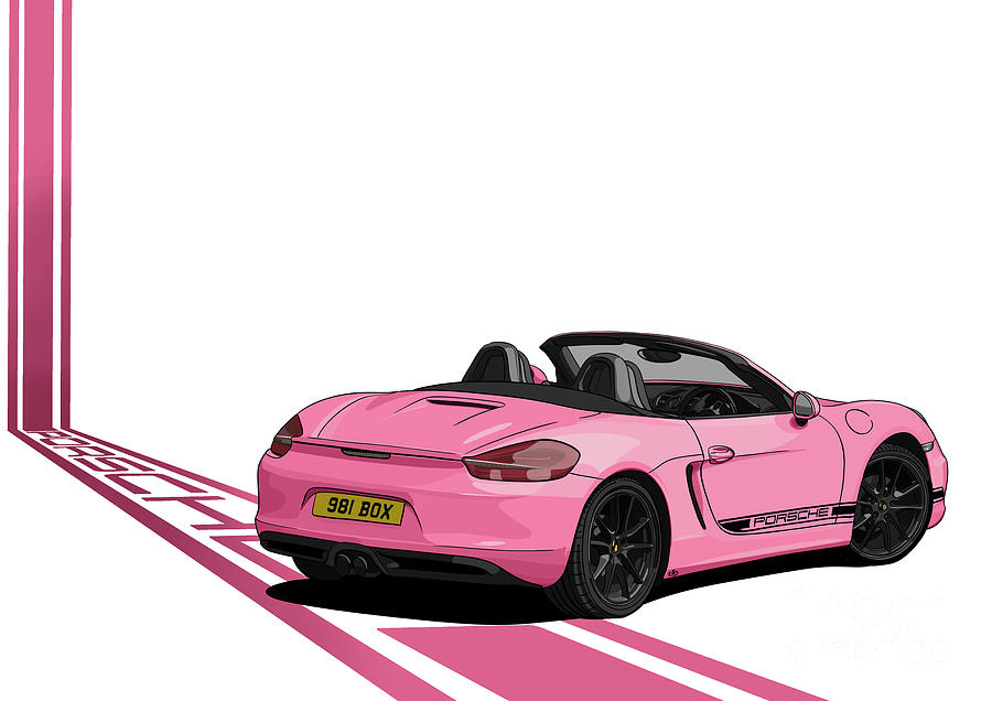 Porsche 981 Boxster Classic Sports Car Rinky Dink Pink Panther with ...