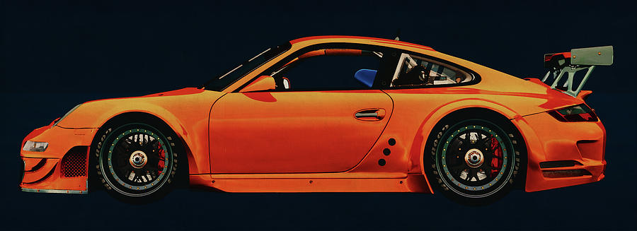 Porsche 997 GT3 RS CUP side view Painting by Jan Keteleer