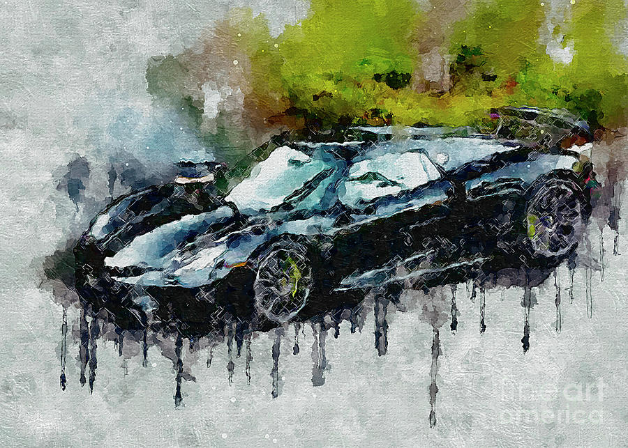 Porsche Black Metallic Luxury 2015 918 Spyder Cars Digital Art by Lisa ...