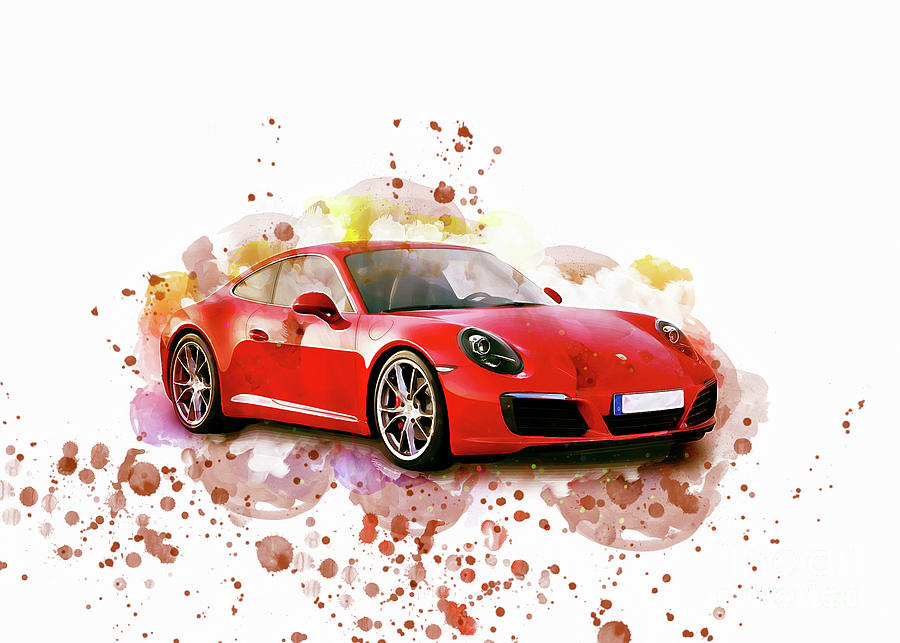 Porsche Carrera  Digital Art by Ian Mitchell