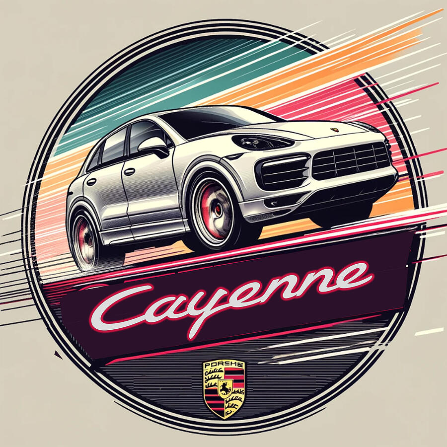 Porsche Cayenne Crest Digital Art by Marc Etherington Porsche Cayenne Crest Digital Art by Marc Etherington