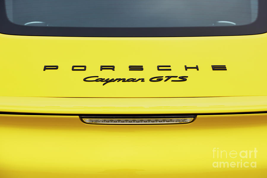 Transportation Photograph - Porsche Cayman GTS in Yellow by Tim Gainey