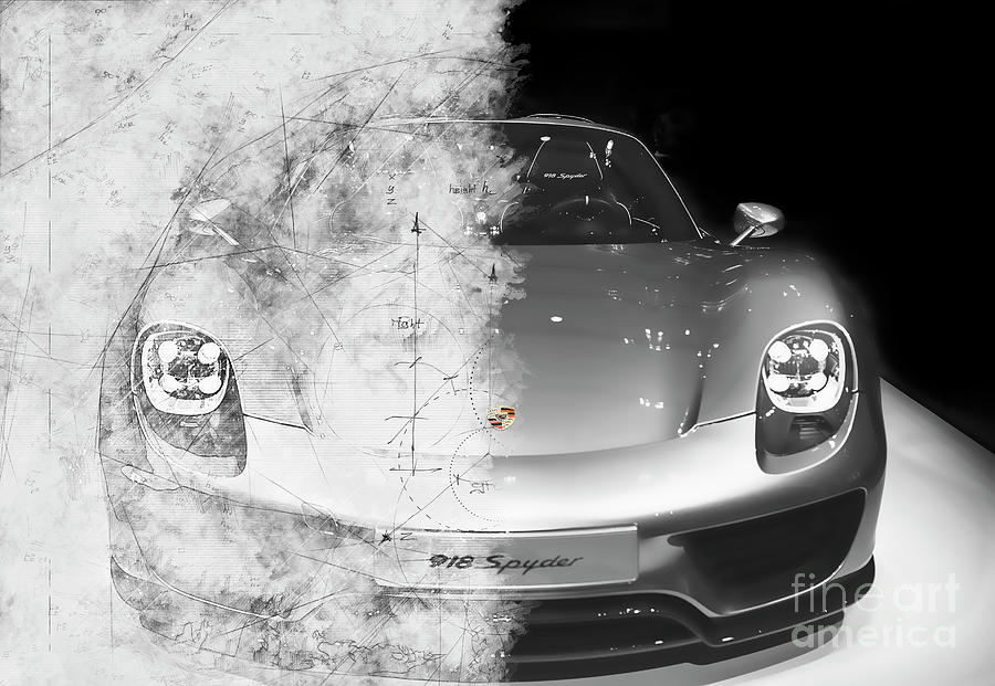 Porsche Design Project Mixed Media by Stefano Senise