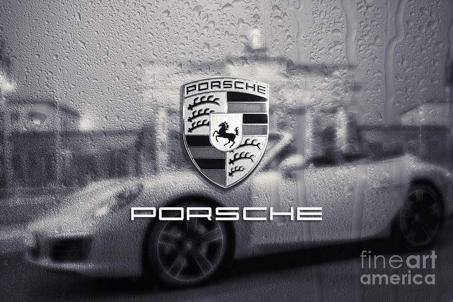 Porsche Design Wall Art in Berlin black and white Photograph by Stefano Senise