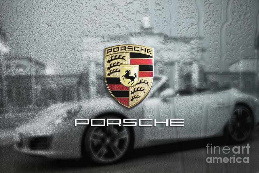 Porsche Logo Photograph - Porsche Design Wall Art in Berlin by Stefano Senise wallart fine art