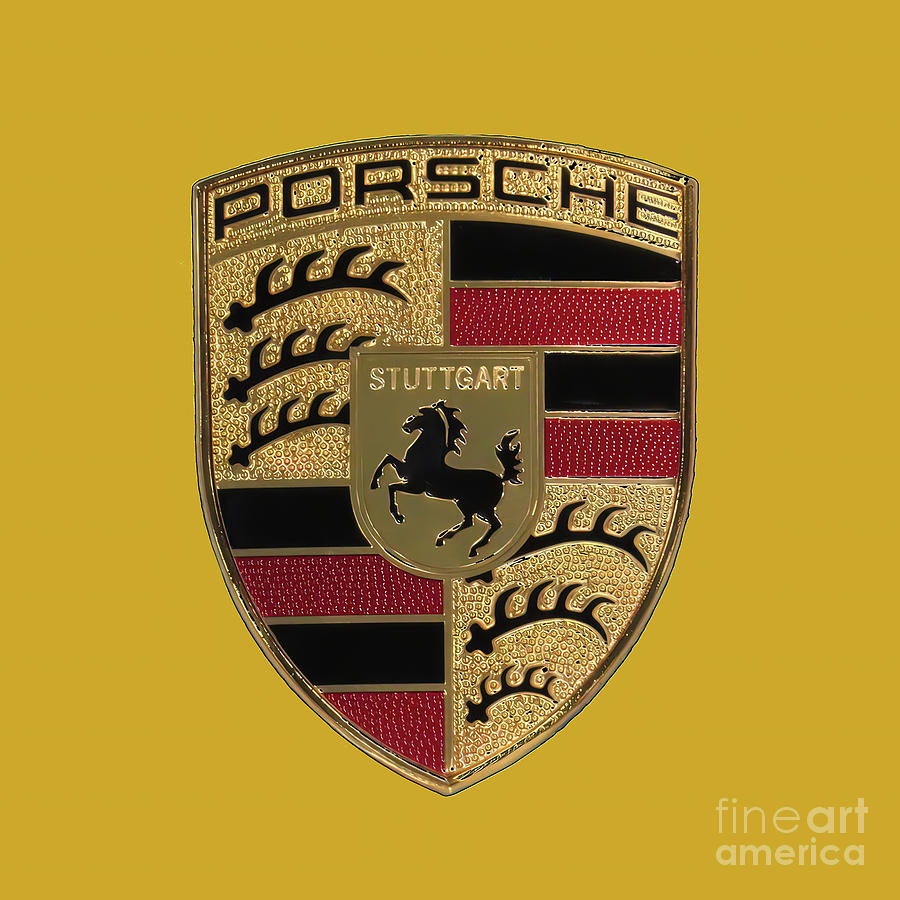 Porsche Emblem - Gold Photograph