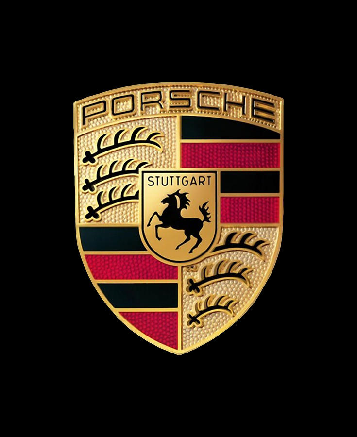 Cool Digital Art - Porsche Logo Car by Ferona Fermoz