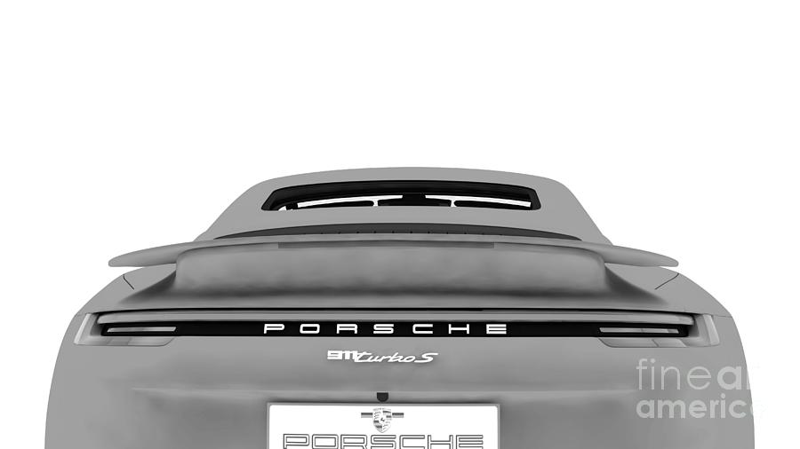 Porsche - THE BEST SEXY VIEW IS A REAR VIEW - BW Photograph by Stefano Senise